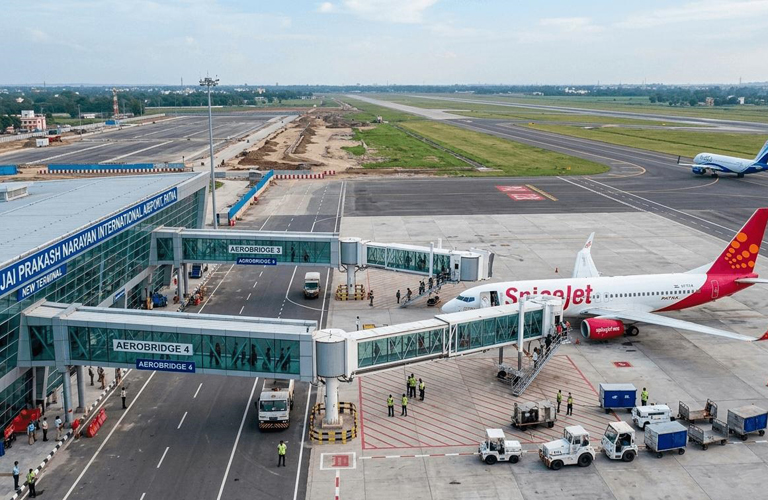 New Patna Airport Terminal near Hotel Buddha International Patna
