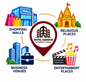 Shopping malls and business venues are very close